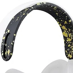 SOULWIT Replacement Silicone Headband Pad Kit for Sony PlayStation 5 Pulse PS5 3D Wireless Headphones, Head Band Top Straps Cover Repair Part, Headstrap Easy DIY Installation - Black Gold-picture-51