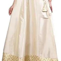 fr frolic rolic Frolic Rolic Cream Jacquard Zig Zag Border Silk Maxi Skirt-picture-16