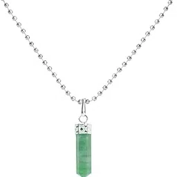 9dzine Crystal Pencil Pendant with Chain for Men & Women (30-40 mm Approx) | Natural Reiki Healing Pencil Shape Stone Necklace | Crystal Pendant Gift for Girls, Boys, BestFriends-picture-10