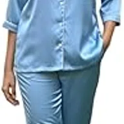 Women Night Suit Set |Women's Satin NightSuitSet | Soft Silk Feel Pyjama Set with Full Sleeves Shirt & Pants|Comfortable Nightwear for Womens-image-35