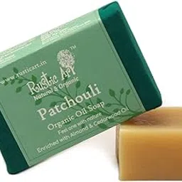 Rustic Art Patchouli Soap | Earthy & Deodorizing | Almond Oil & Sal Butter | Orange & Cedarwood | Handmade Organic | For Women & Men | 100g-picture-34