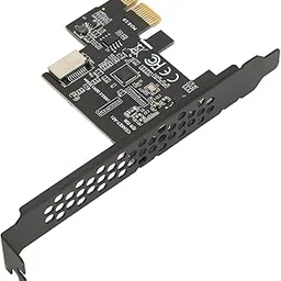 PCIE to USB 3.2 Expansion Card 5Gbps High Speed PCIE X1 to USB3.2 Gen1 Type E 20PIN Expansion Card Black for Desktop Front Type C (PCIE X1 to USB3.2) image 1