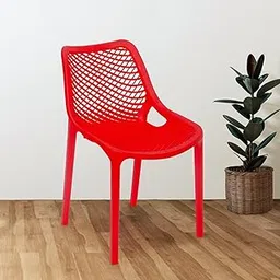Nilkamal Vento Plastic Chair |for Living Room, Bed Room, Kitchen, Office Room, Outdoor| 100% Polypropylene Stackable Chair (Red)-picture-22