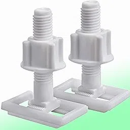 MLD Toilet Seat Cover Hinges | Soft Closing | Clamp bottom installation Tool kit set BOL4053 (1 Pair,White,Plastic) image 1