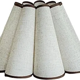 TRENDIVIBE Fabric Table Lamp Cover Home Pendant Light Lamp Shade Petal Shaped Lampshade White Gray-picture-44