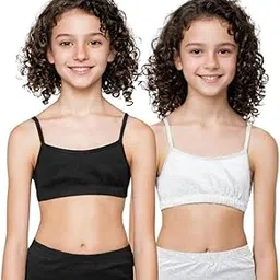 Adira | Starter Bra for Girls 13-14 Years | Flat Padding for Nipple Coverage | Comfortable Strecthy Cotton | Comfy-Breathable Beginners Bra & Super Soft Material | Pack of 2-picture-18