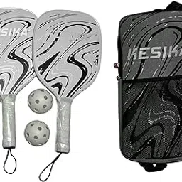 MERISHOPP Pickleball Racket Set 4 Balls and Carry Bag Comfort Grip Pickleball Racquets Black|Sporting Goods|Tennis & Racquet Sports|Tennis|Racquets-image-90