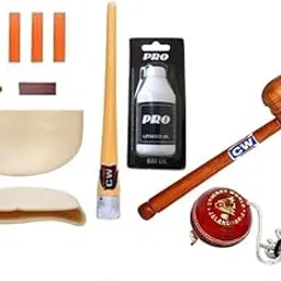CW Cricket Bat Accessories Combo Wodden Hammer Hanging Lather Ball Grip Cone-picture-13