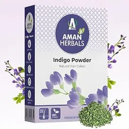 AMAN HERBALS - 100% Organic and Herbal Indigo Powder, for Natural Hair Coloring, Arrests Early Greying & Protects hair from Damage - 100g-image-78