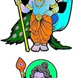 GELXCES Baby Murugan Vinyl Stickers, Pack of 2, Waterproof, for Car, Bike, Laptop & Wall (Traditional, 3. Holographic Vinyl, Medium)-picture-13