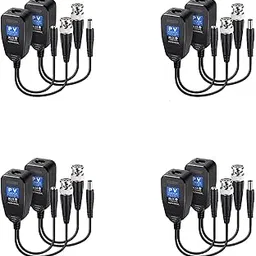 CLUSPEX Passive Video Power Balun 8MP BNC DC RJ45 Network Transceiver Cat5/Cat6 Adapter AHD/TVI/CVI/CVBS Full HD CCTV DVR Security Surveillance Camera System (4 Pair)-picture-40