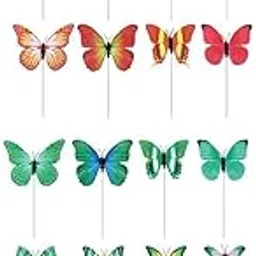 Jazzy Pearls® 24 Pieces Garden Yard Planter Butterfly Stakes Lawn Decor Ornament Art Decor|Home & Garden | Yard, Garden & Outdoor Living | Garden Décor| Statues & Lawn Ornaments-picture-31