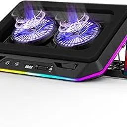 Kreo Arctik Pro Laptop Cooler with Dual 125mm Fans, 3000 RPM, 7-Way Adjustable Cooling Pad with RGB Lighting, USB-C Powered, Built-in USB Hub, Compatible with Laptops up to 19” Laptop Cooling Pad-picture-50