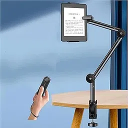 Kindle Holder with Remote Page Turner, Tablet Stand for Reading in Bed, Hands Free Kindle Accessories, Gifts for Readers-image-20