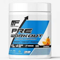 Musclefood High Stim Pre-Workout(Orange Flavour, 30 Servings, 195g)| 2600mg Beta Alanine, 750mg L-Citrulline, 200mg Caffeine, 1000mg L-Arginine| Explosive Muscle Pump| No Itching for Men & Women-picture-18