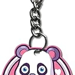 Cartoon Cute Panda Printed Keychain Girls Kids Bike/Car/Men/Women/Bag Key Tag Keyrings (2.5 x 2.5 Inch)-image-7