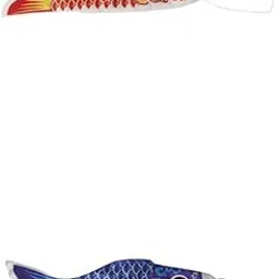 HEAVENGLOW 2Pcs Japanese Windsock Carp Koi Nobori Sailfish Red 55cm Blue 70cm-image-92