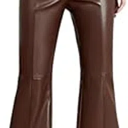tandul Leather Brown Women’s/Girls Trouser Midrise Button Closer for Womens-2XL Size-picture-45