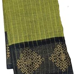 CHEKKAR Sungudi Saree Elegant Latest Zari Woven Border Pure Cotton Traditional Bengali Tant Style – Soft & Elegant Chettinad Cotton Sarees | Handloom Saree WITHOUT BLOUSE (GREEN)-picture-25