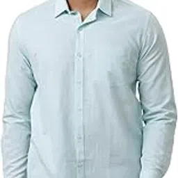 ramraj cotton Full Sleeves Men Linen Cotton Shirt Light Green LF1-F38-picture-24
