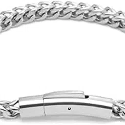 fashion frill Stylish Bracelet For Man Silver Wheat Stainless Steel Chain Bracelet For Men Specially Made For Man-picture-23