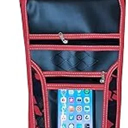 Bike Tank Cover With Cellphone and Zippered Pockets - Compatible With Splendor, FZX, FZ, Unicorn, Glamour - Red Tank Bag-image-28