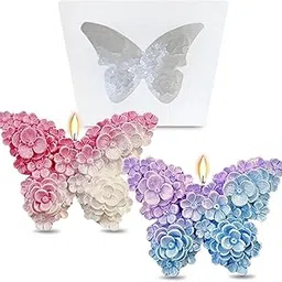 SOFTCREATO Butterfly Flower Shape Candle Mold I 3D Fondant Casting Silicone Epoxy Mould I Floral Butterfly Mold for DIY Handmade Ornament Chocolate Cake Décor Aromatherapy Soap Resin Art Craft Making Home Party Decoration (Butterfly Mold Small)-picture-27
