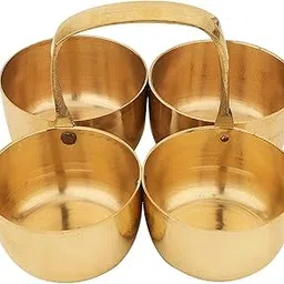 GUG 100% Pure Brass Chopda Chandan Roli Chopda, Chawal-Akshat-Haldi, Kumkum Box Chopda for Gift and Pooja Decorative Purpose Item-picture-28