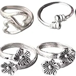 Women & Girls Metal Plated Fancy Toe Ring Adjustable Bichiya/Leg Finger Ring-Combo-3 (A_C_P_110775_Multi)-image-91