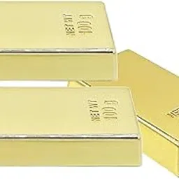 Uniqon Realistic 24K Mini Gold Biscuit Finish Metal Bar Paper Weight Desk Accessory For Men's And Women's Home Stationery Office Use| Birthday, Anniversary Gifting Item| Showpiece Decoration (2)-picture-29