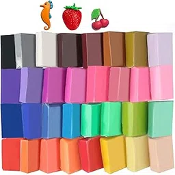Super Valuable 32 Colors Small Block Polymer Clay Set Oven Bake Clay, Tomorotec CPSC Conformed Non-Toxic Molding DIY Clay Oven Baking Clay for Kids, Artists (Softer)-picture-50