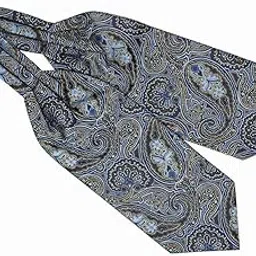 the tie hub Empire Green Paisley Ascot Cravat For Men-picture-48