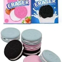 Oreo Biscuits Erasers for Birthday Return Gifts (Pack of 2), Kawaii Erasers for Kids and Stationery Lovers-image-32