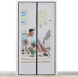 BOTIST Magic Mesh Magnetic Mosquito Screen Door Net Curtain with Magnets Reinforced Polyester Mesh Curtain Back Door Mesh with Full Frame Hook & Loop-picture-30