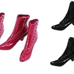 Fashion My Day 3x2Pairs of Poly Dolls Ankle Boot Shoes for 1/12 Woman Figures Accs Black | Modern | Clothes & Accessories | Dolls-image-20