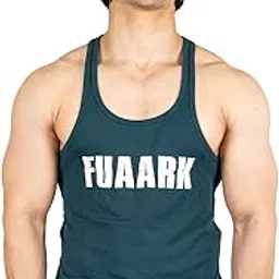 fuaark Classic Men's Regular Fit Gym Tank Tops Sports Sleeveless Vest-picture-17
