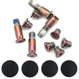 Mac-Axx™ Bottom Rubber Feet(4 Pieces) & Bottom Screws(10 Pieces) Compatible with MacBook Air(Retina Display) with Touch ID, Model No. A1932, Color: Gold-picture-17