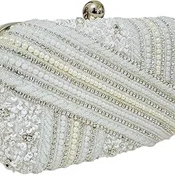 duchess Women's Girl's Pearl Beaded Box Clutch for Wedding-picture-49