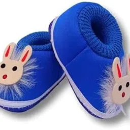 Unisex Newborn Baby Booties Baby First Walking Soft Fabric Fur Shoes With Anti Slip Sole Toe Multicolor (0-12Months) (Blue, UK Footwear Size System, Infant, Age Range, Medium, 0 Months, 3 Months)-picture-46