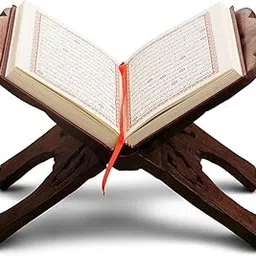 Santarms Wooden Book Stand Holder for Reading Holy Books Bible Quran Ramayan Geeta Granth Gift Your Loved Once Rehal Stand for Home (12 Inch)-image-97