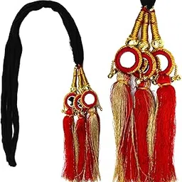 gogi enterprises Red Punjabi Braid Tassels Parandi for Women-picture-38