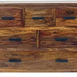 APRODZ Sheesham Wood Caxias Chest of 6 Drawers Storage Cabinet for Living Room | Wooden Sideboard | Brown Finish-picture-18