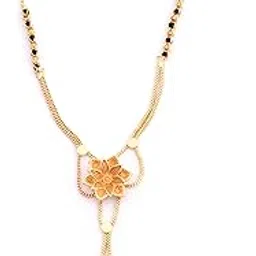 ramdev art fashion jewellery Light weight & Comfortable Gold plated Mangalsutra For Women Tali/Tanmaniya/Nallapusalu/Mangalsutra for Women-picture-17
