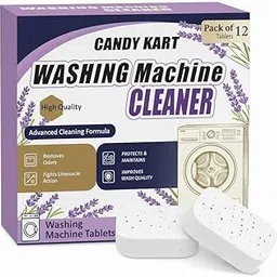 Lavender scented 12 Pack Washing Machine Deep Cleaner Descaler Tablets for All Front and Top Load Machines, with Descaling and Stain-Removing Power (PACK OF 12)-image-37