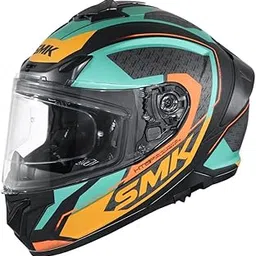 SMK Typhoon RD1 ISI ECE & DOT Certified Full Face Dual Visor Helmet for Men and Women with Pinlock Fitted Clear Visor and Inner Sun Visor ( MATT Black - MA287 - XL )-picture-11