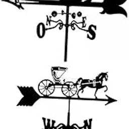 HEAVENGLOW 2X Practical Weather Vane Farm Garden Stake Yard Decor 55cm Tall Ornament-image-4