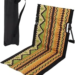 TRENDIVIBE Outdoor Beach Lounger Compact Foldable Beach Mat for Barbecue Travel Camping Yellow-image-17