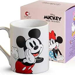 Clay Craft - Official Disney Mugs : Mickey Mouse Print, Fine Ceramic Coffee Mug, 360 Ml |Cartoon Character Gift Mug for Kids & Adults | Microwave & Dishwasher Safe-picture-10