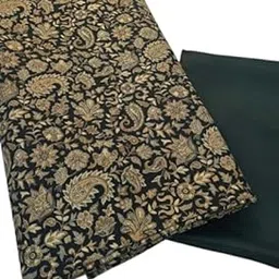 Traditional Pashmina 2 Piece Unstitched Suit Set, green with Gold Paisley Pattern, Premium Fabric for Women, 250 x 110 cm, Formal Ethnic Wear-picture-12