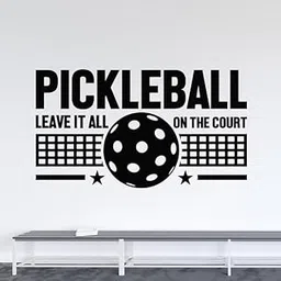 SnappySticker Pickleball Sport Club Logo Ball Words Vinyl Wall Art Decal Stickers Kitchen Décor, Size: 33 X 57-picture-31